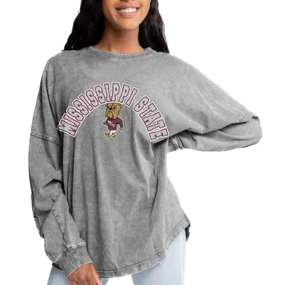 Mississippi State Bulldogs Gameday Couture Women's Faded Wash Pullover Sweatshirt - Gray