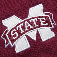 Women's Stadium Athletic Maroon Mississippi State Bulldogs Arched Name Full-Zip Hoodie