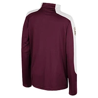 Youth Colosseum  Maroon Mississippi State Bulldogs OHT Military Appreciation Cyclone Quarter-Zip Windshirt