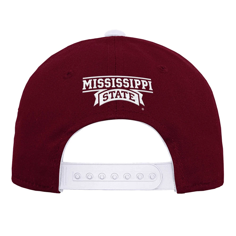 Youth Fanatics Maroon Mississippi State Bulldogs Logo Adjustable Hat