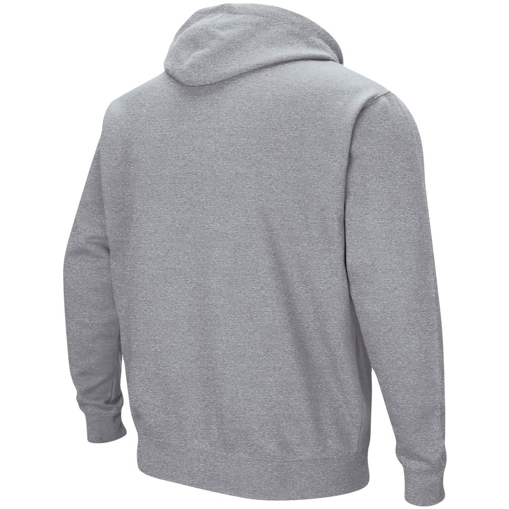 Men's Colosseum Heathered Gray Missouri State University Bears Arch and Logo Pullover Hoodie