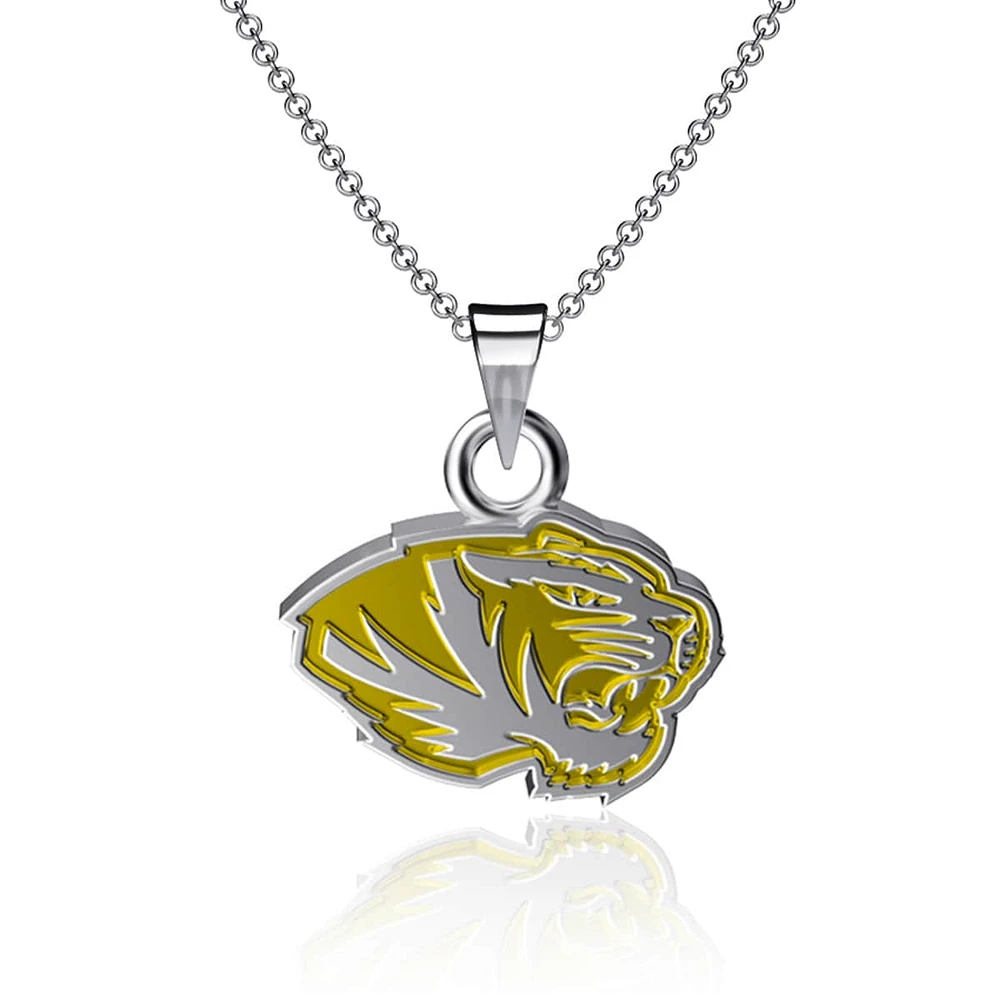 Dayna Designs Missouri Tigers Petit collier pendentif en émail