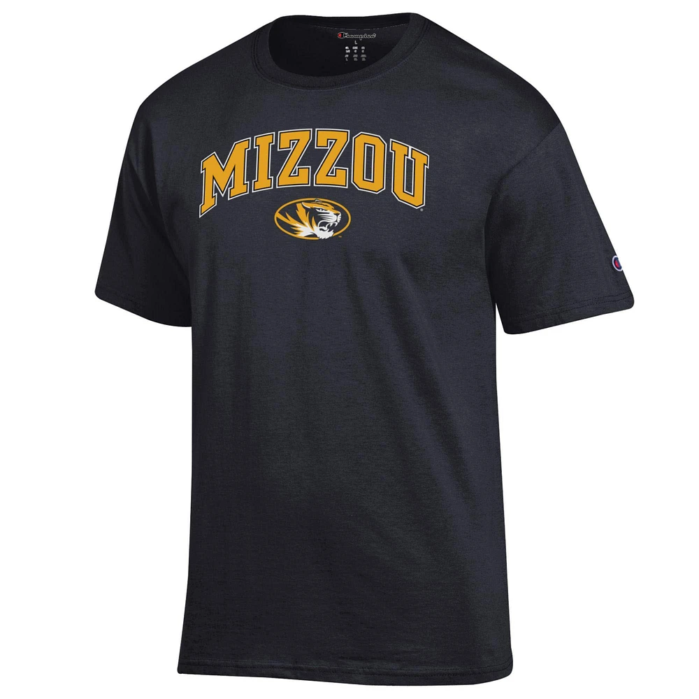 T-shirt noir avec logo arqué des Missouri Tigers pour homme