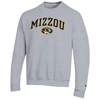 Sweat-shirt à capuche avec logo Arch Over Champion gris chiné pour homme des Missouri Tigers