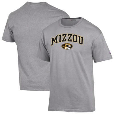 T-shirt Champion Heather Grey Missouri Tigers Arch Over Logo pour homme