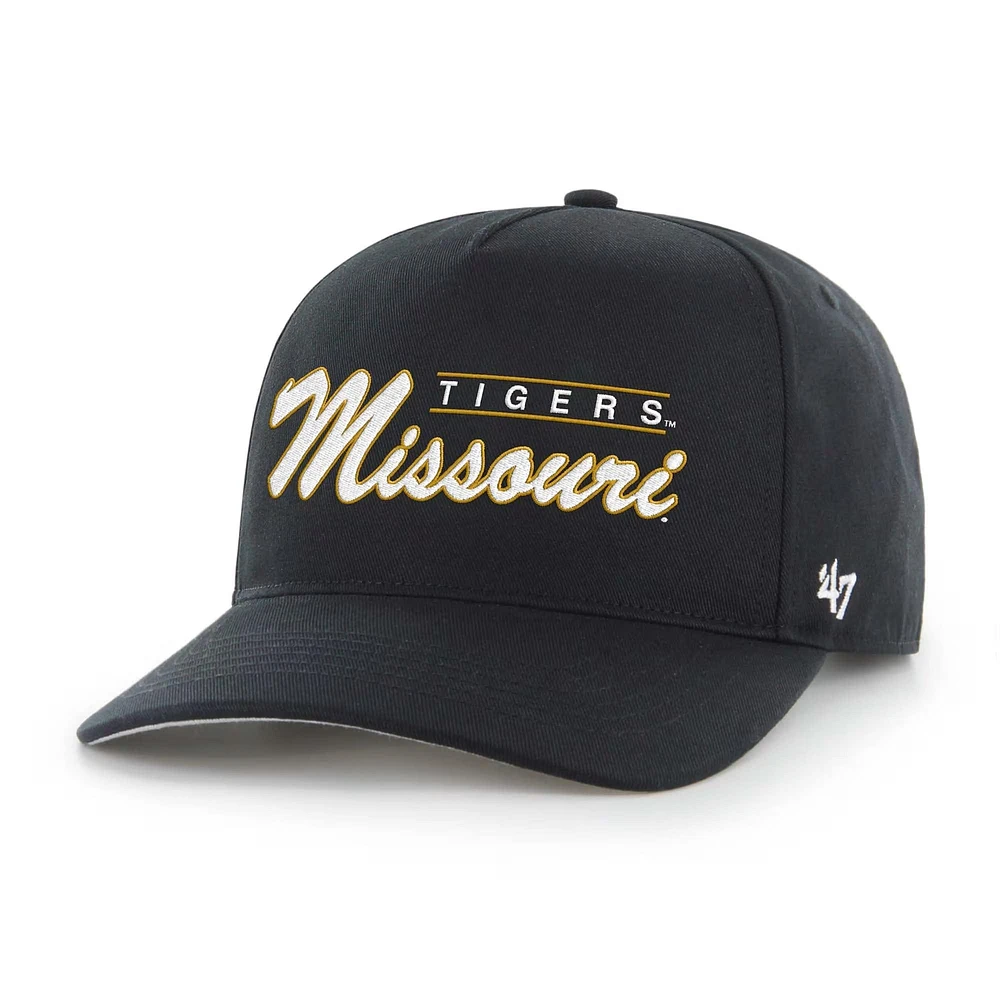 Men's '47  Black Missouri Tigers Double Header Hitch Adjustable Hat