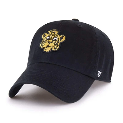 Men's '47 Black Missouri Tigers Vault Clean Up Adjustable Hat