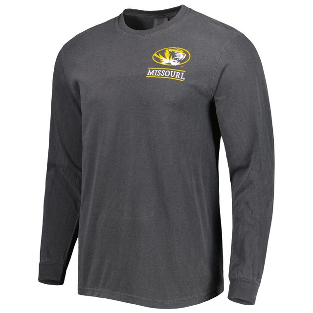 T-shirt à manches longues noir Missouri Tigers Circle Campus Scene pour homme