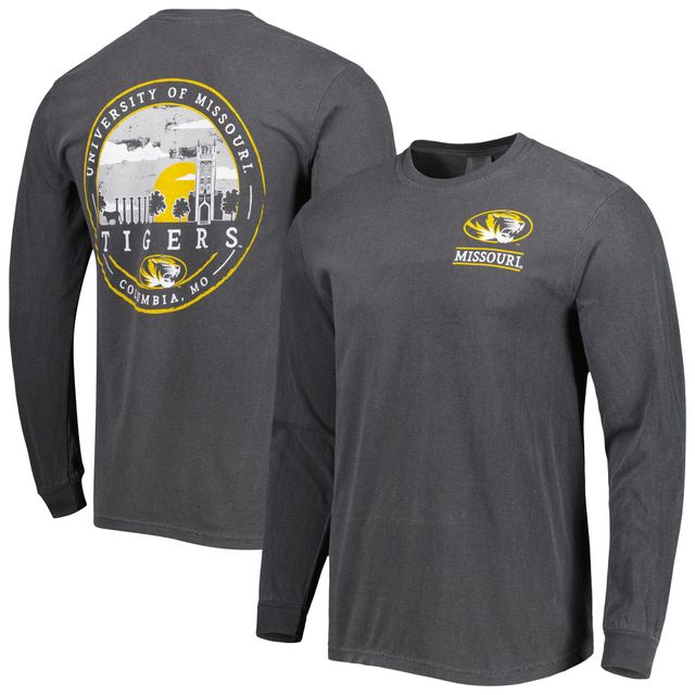 T-shirt à manches longues noir Missouri Tigers Circle Campus Scene pour homme