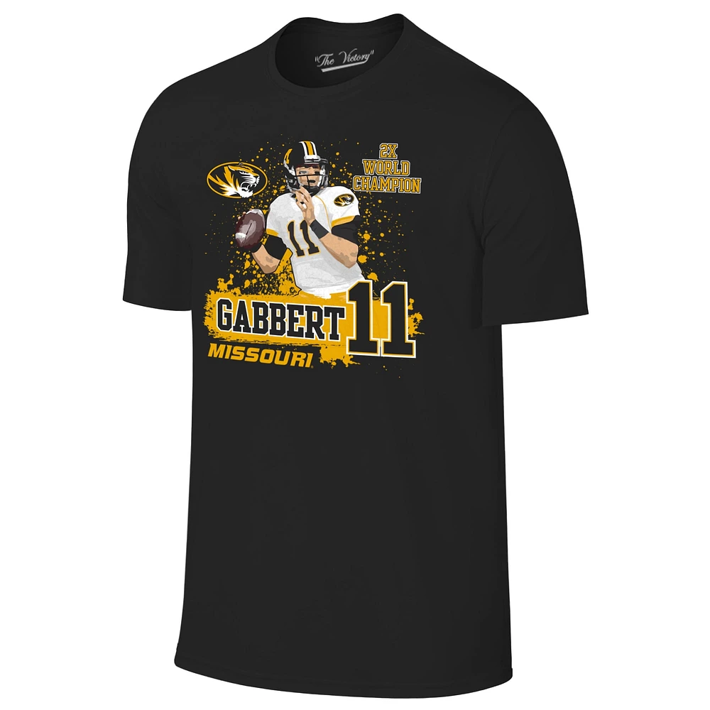 T-shirt Blaine Gabbert pour hommes, noir, Missouri Tigers Football Past Great