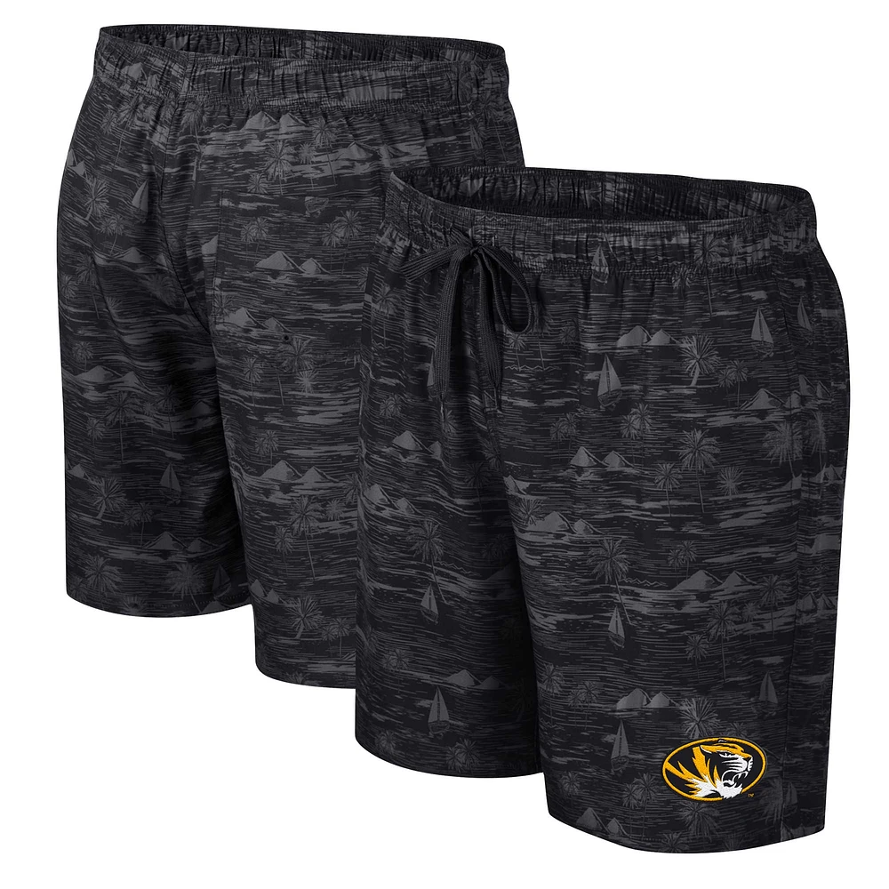 Men's Colosseum Black Missouri Tigers Ozark Swim Shorts