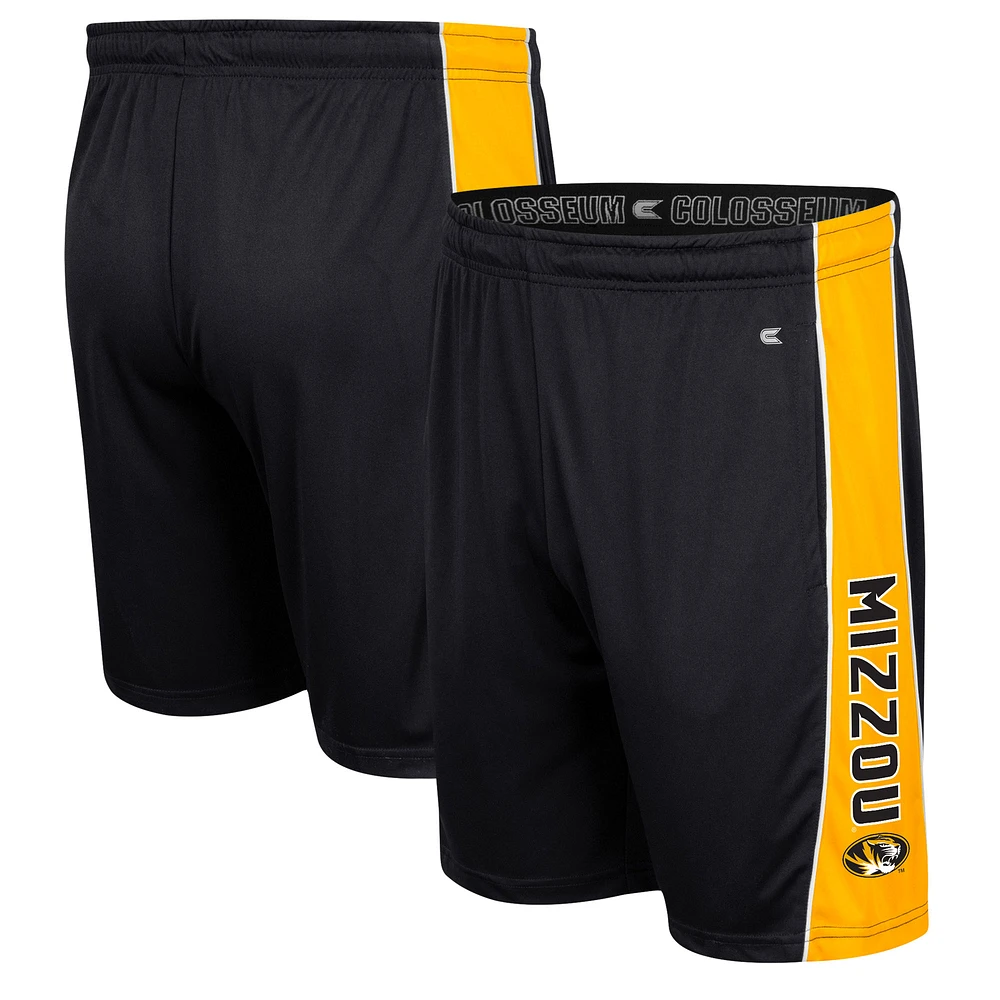 Men's Colosseum Black Missouri Tigers Panel Shorts