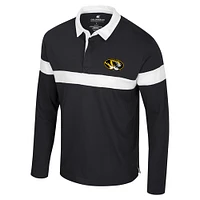 Men's Colosseum  Black Missouri Tigers Too Cool For School Long Sleeve Polo