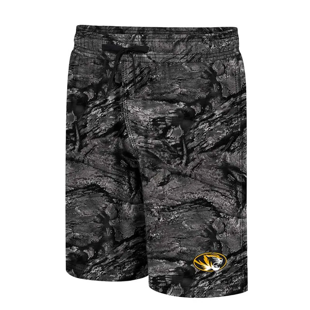 Men's Colosseum Charcoal Missouri Tigers Realtree Aspect Ohana Swim Shorts