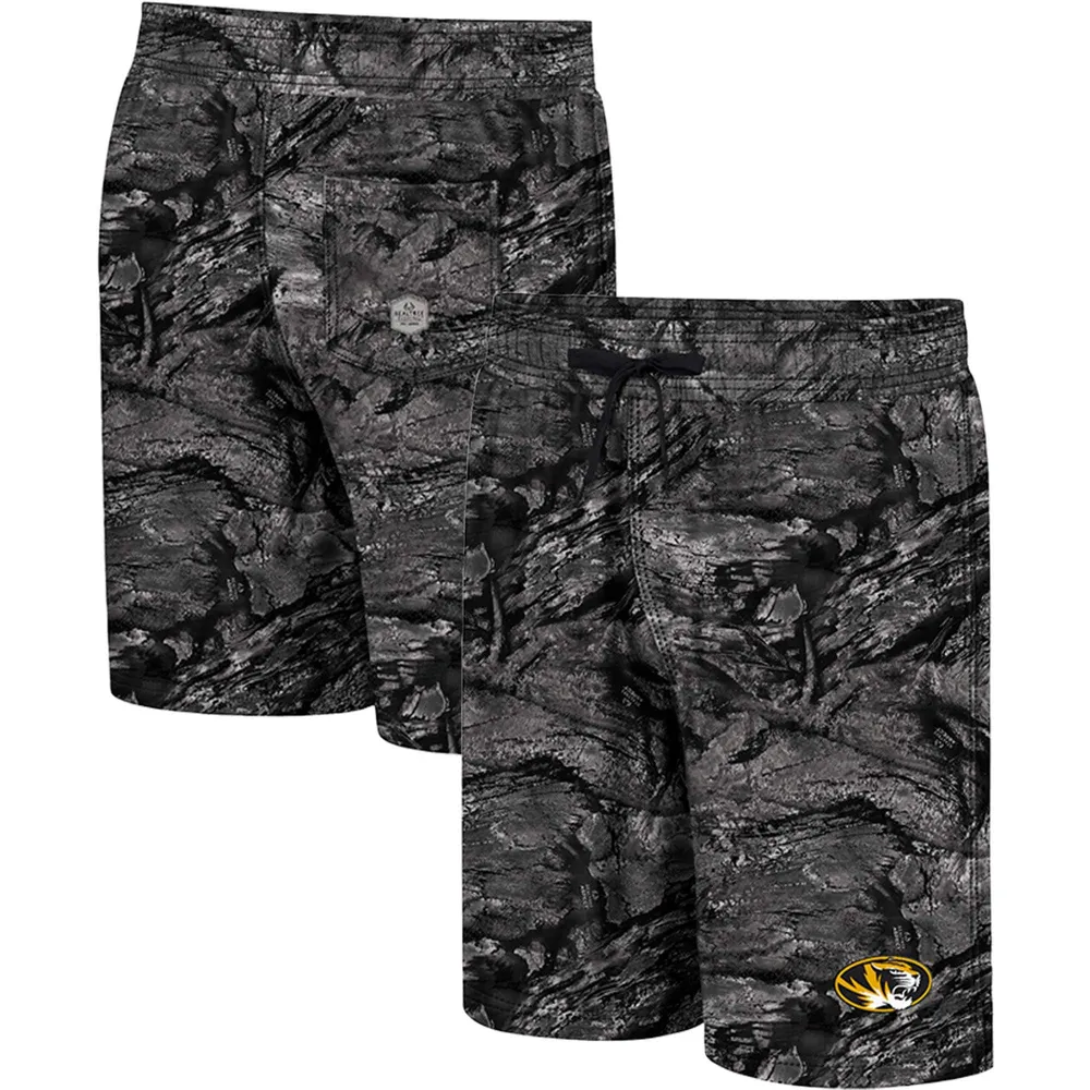 Men's Colosseum Charcoal Missouri Tigers Realtree Aspect Ohana Swim Shorts