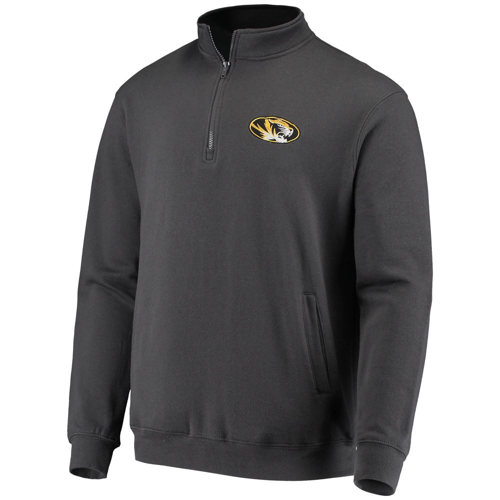 Men's Colosseum Charcoal Missouri Tigers Tortugas Logo Quarter-Zip Jacket
