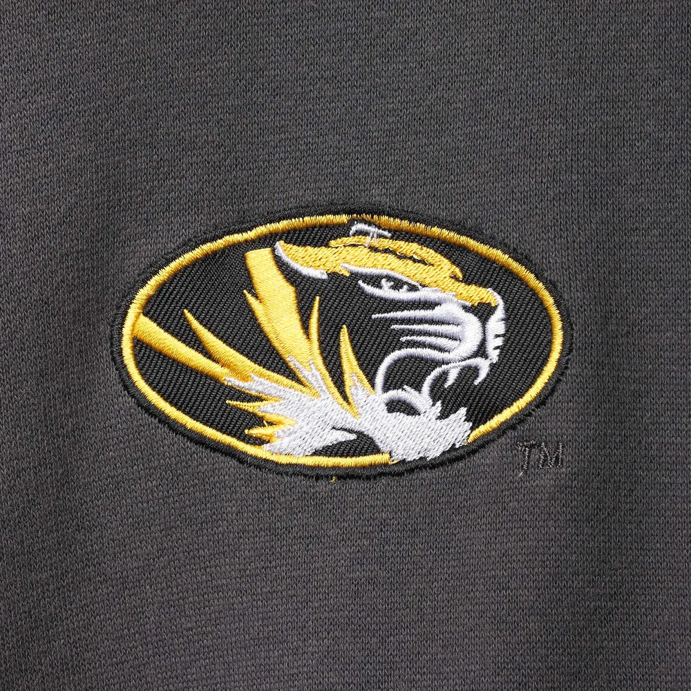 Men's Colosseum Charcoal Missouri Tigers Tortugas Logo Quarter-Zip Jacket