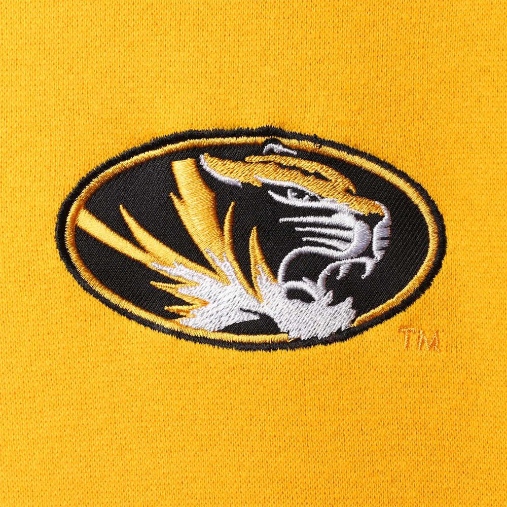 Men's Colosseum Gold Missouri Tigers Tortugas Logo Quarter-Zip Jacket