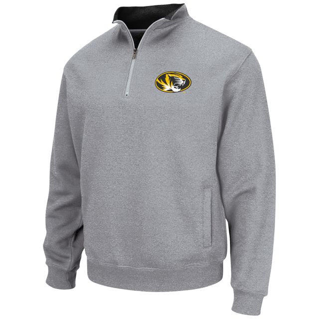 Veste Colosseum Heathered Grey Missouri Tigers Tortugas Team Logo Quarter-Zip Jacket pour homme