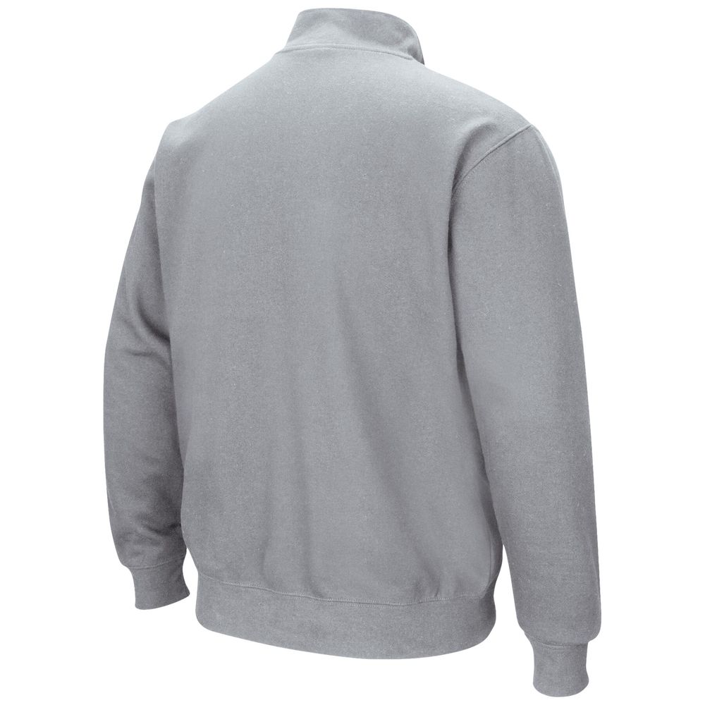 Men's Colosseum Heathered Gray Missouri Tigers Tortugas Team Logo Quarter-Zip Jacket