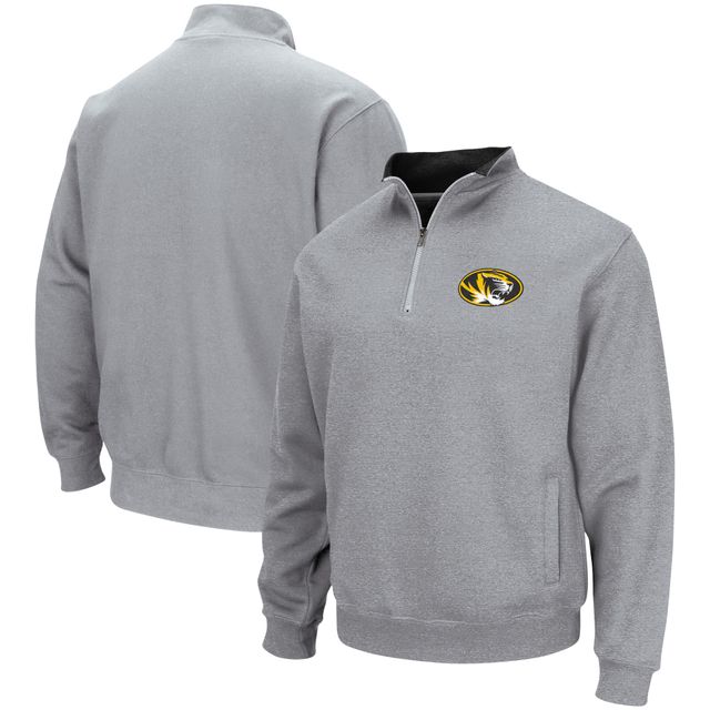 Veste Colosseum Heathered Grey Missouri Tigers Tortugas Team Logo Quarter-Zip Jacket pour homme