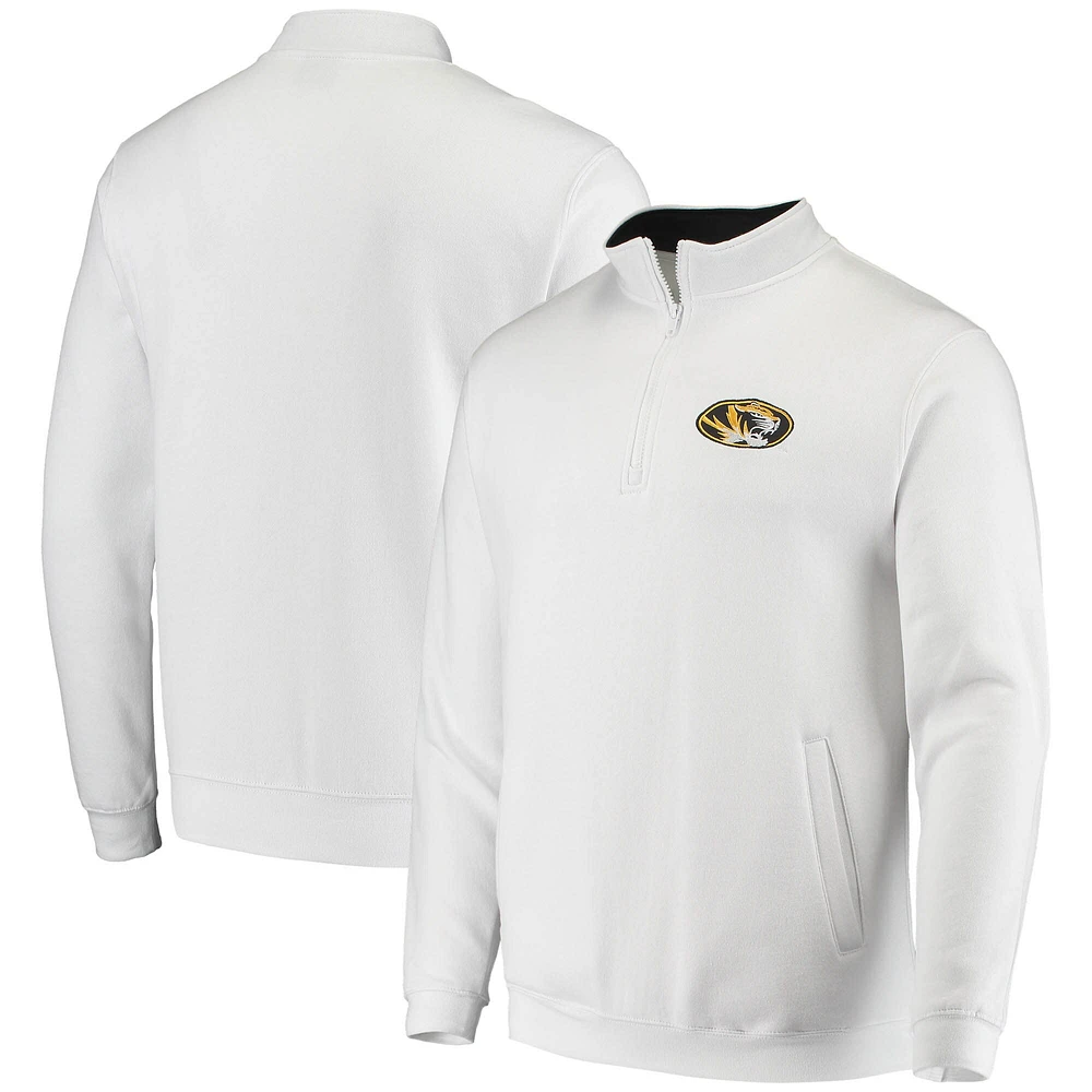 Veste Colosseum White Missouri Tigers Tortugas Logo Quarter-Zip pour homme