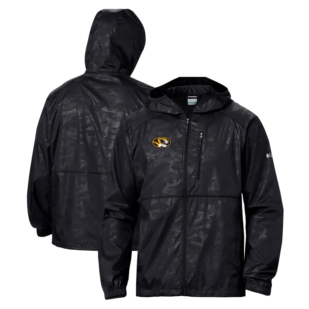 Lids Missouri Tigers Columbia Camo Flash Forward Full-Zip Windbreaker Jacket  - Black