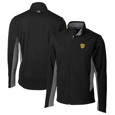 Missouri Tigers Cutter & Buck Navigate Softshell Big Tall Full-Zip Jacket - Black