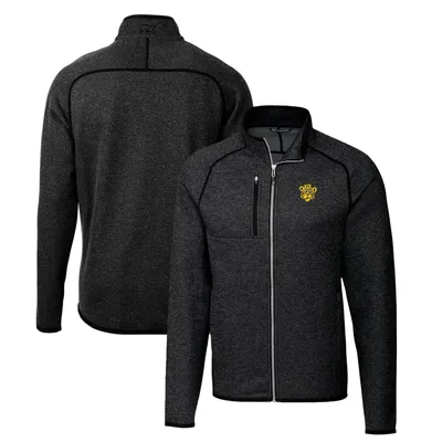 Cleveland Browns Jacket - Charcoal Antigua Fortune Quarter-Zip