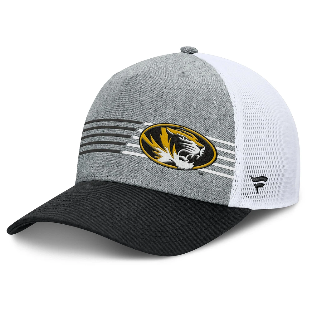 Men's Fanatics Heather Gray/Black Missouri Tigers Profile Trucker Adjustable Hat