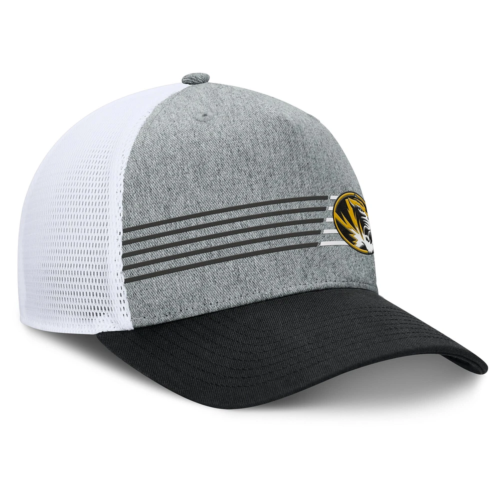 Men's Fanatics Heather Gray/Black Missouri Tigers Profile Trucker Adjustable Hat