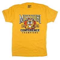 Men's Gold Missouri Tigers 1989 Big 8 Basketball Conference Champions T-Shirt