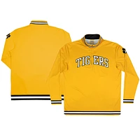 Men's Gold Missouri Tigers Throwback Basketball Quarter-Zip Pullover Top