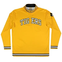 Men's Gold Missouri Tigers Throwback Basketball Quarter-Zip Pullover Top