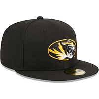 Casquette ajustée 59FIFTY Missouri Tigers de New Era pour homme, noire