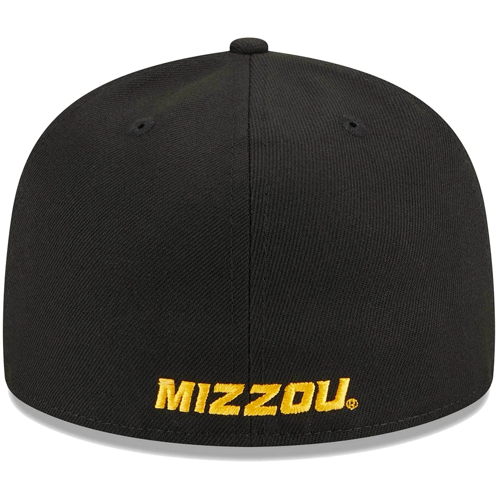 Casquette ajustée 59FIFTY Missouri Tigers de New Era pour homme, noire