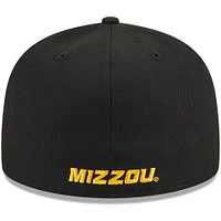 Casquette ajustée 59FIFTY Missouri Tigers de New Era pour homme, noire