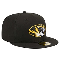 Casquette ajustée 59FIFTY Missouri Tigers de New Era pour homme, noire