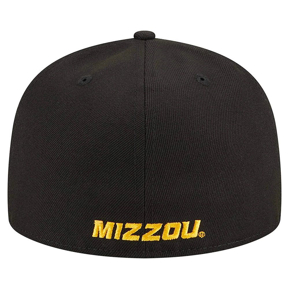 Casquette ajustée 59FIFTY Missouri Tigers de New Era pour homme, noire