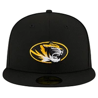 Casquette ajustée 59FIFTY noire Missouri Tigers New Era pour hommes