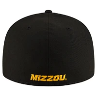 Casquette ajustée 59FIFTY noire Missouri Tigers New Era pour hommes