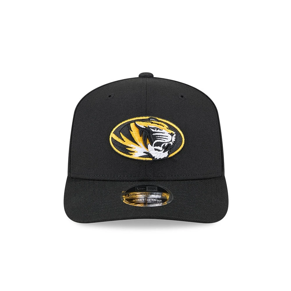 Casquette extensible à boutons-pression COOLERA 9SEVENTY Missouri Tigers de New Era pour homme, noire