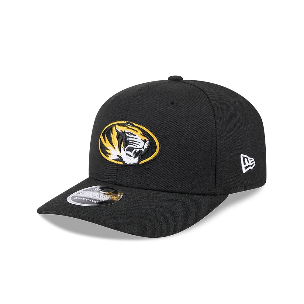 Casquette extensible à boutons-pression COOLERA 9SEVENTY Missouri Tigers de New Era pour homme, noire