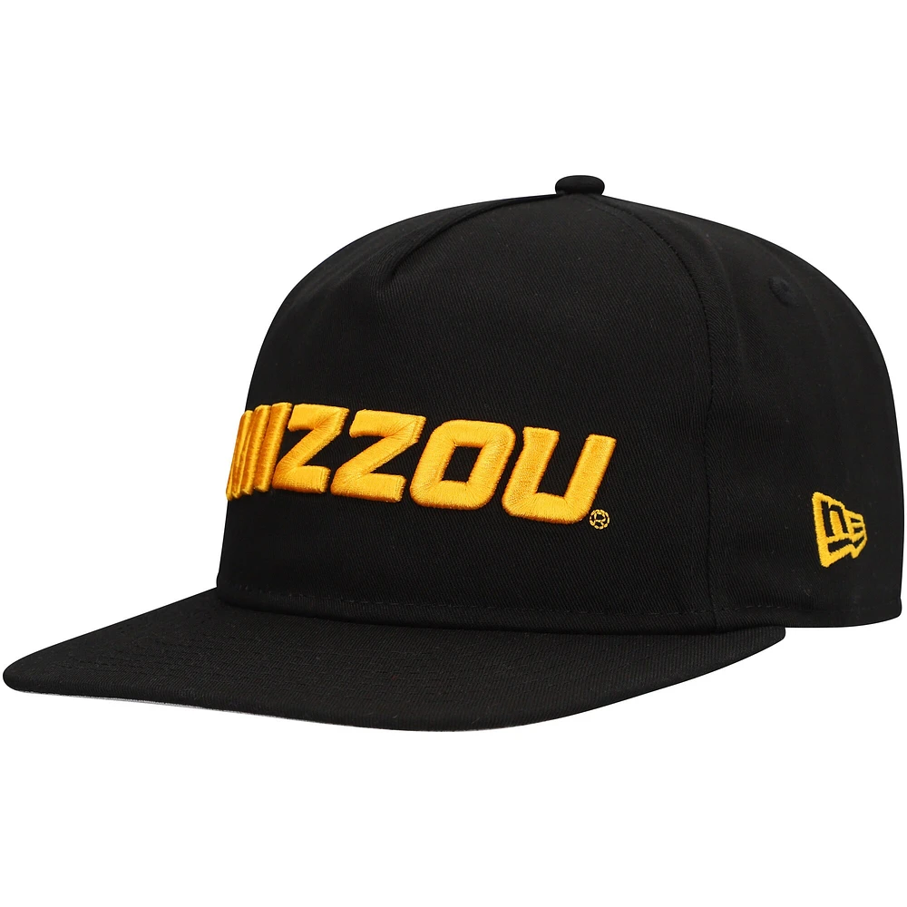 Casquette Snapback 9FIFTY noire avec logo des Missouri Tigers New Era pour hommes