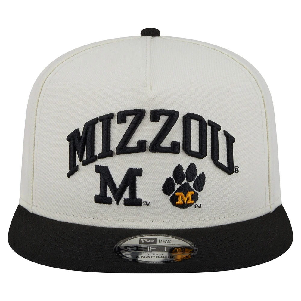 Casquette à visière plate New Era blanche Missouri Tigers 9FIFTY pour homme