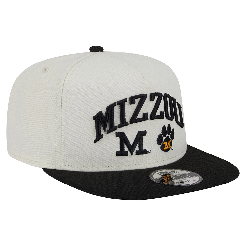 Casquette à visière plate New Era blanche Missouri Tigers 9FIFTY pour homme