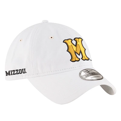 Casquette ajustable New Era Core Classic 9TWENTY pour homme Missouri Tigers blanche