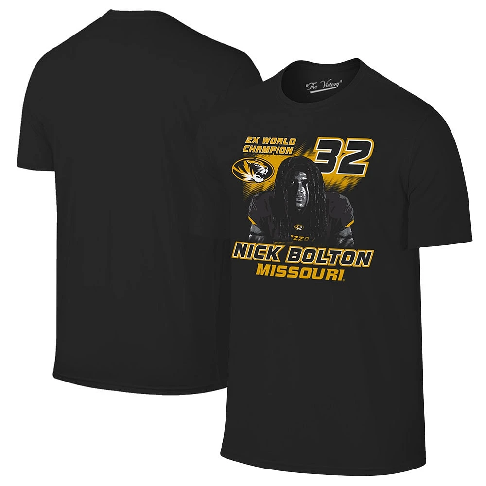 Men's Nick Bolton Black Missouri Tigers  Football Past Great T-Shirt