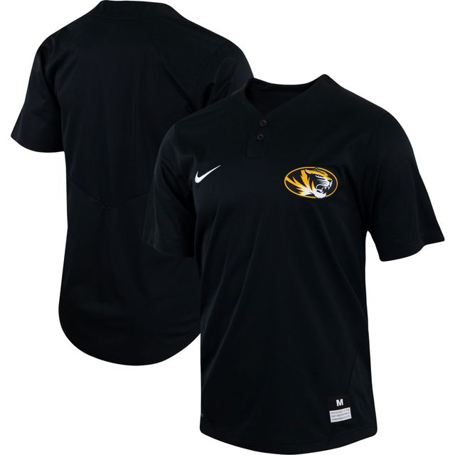 Maillot de baseball réplique à deux boutons Nike noir Missouri Tigers pour homme