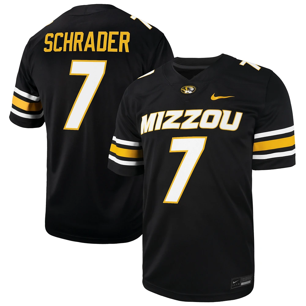 Maillot de joueur football Nike Cody Schrader Missouri Tigers NIL pour homme, noir